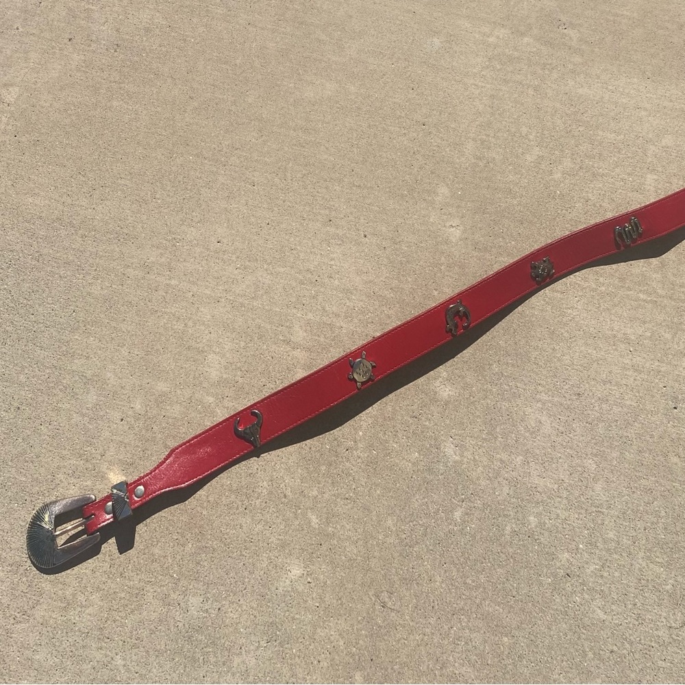 90s western leather belt 🌀